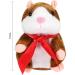 ITODA Talking Hamster Toy with Scarf and Hat - Electronic Plush Nodding Sound Recording Doll for Kids - Christmas Birthday Gift - Brown - Buy Online on GoSupps.com