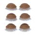 Replacement Eyelids Double Layer Safe 3 Pairs Silicone Reusable Replaced Eyelash Eyelids for Beginners for Eyelash Training (Brown)