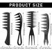 4 Pcs Hair Comb Styling Set - Double Side Tail Combs & Afro Pick for Men, Women, and Hairstylists - Wide Tooth Comb for Beard - African American Accessories - Black - Buy Online on GoSupps.com