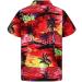 Men's Hawaiian Shirt Button Down Short Sleeve Tropical Beach Shirt - Funny Hawaiian Print C4-Red XX-Large - Buy Online on GoSupps.com
