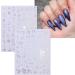 JMEOWIO 10 Sheets Moon Star Snake Nail Art Stickers Decals Self-Adhesive Silver Aurora Wing Nail Supplies Nail Art Design Decoration Accessories - Buy Online on GoSupps.com