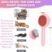 Self Cleaning Cat Grooming Brush - Pink | For Short & Long Haired Cats, Kittens, Puppies, and Rabbits - Buy Online on GoSupps.com