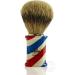 Omega 6735 Beard Brush in Clay - Tricolor Resin Barber Pole | Premium Quality Grooming Tool for Men - Buy Online on GoSupps.com