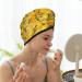 Buy Hair Towel Wrap - Quick Drying Towel Turban with Button (Yellow Limes) | International Shipping Available - Buy Online on GoSupps.com