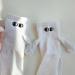 NULYUNZE Magnetic Suction Sock Unisex Mid Tube Couple Socks - Breathable Hand Holding 3D Doll Design - White - Buy Online on GoSupps.com