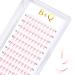 Premade Fans Eyelash Extensions Pointy Base Colored Pre Made Eye Lash Extension Fans B&Q Eyelash Extensions 5D 6D Premade Lash Extensions Fans 0.07 C D Volume Lash Extensions (Pink-6D-0.07D,9-16MIX) 9-16 mm Pink-6D-D-0.07