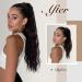 Fine Long Braid Ponytail Hair Extension - 65cm Curly Blonde Synthetic Clip-In for Women - Buy Online on GoSupps.com