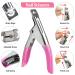 Kalolary Dual Nail Forms Set - 120PC Stiletto False Nail Tips & Pink Nail Clips with Dual-Ended Poly UV Gel Brush for Nail Art Extension - Buy Online on GoSupps.com