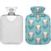 NAANLE 2L Hot Water Bottle with Tulip Flowers Cover - Perfect for Pain Relief Hand & Foot Warmer Neck & Back Therapy | Transparent Heat Bottle - Buy Online on GoSupps.com