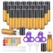 Essential Oil Roller Bottles, 24 Pack Amber Glass Roller Bottles 5ml, Roller Balls for Essential Oils, Roll on Bottles by Easytle (96 Pieces Labels, 4 Funnels, 4 Dropper, 2 Opener)