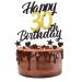 Alegre Cake Topper 30 birthday decoration 9 pieces of Tortendendeko 30 birthday man woman Happy Birthday Tortendeko 30 years Kuchendeko black gold cakes decoration 30th birthday cake attachments for birthday