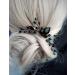 Anglacesmade Bridal Black Crystal Hair Comb Marquise Back Comb Wedding Headpiece Prom Party Festival Hair Accessories for Women and Girls