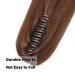 SEGO Real Hair Ponytail Extension - 14 Medium Brown Clip-In Braid | 100% Remy Hair | 105g - Buy Online on GoSupps.com