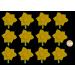 12 x Edible 3D Yellow Daffodils 20 colours toppers decorations cake (Yellow)