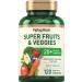 Piping Rock Fruits and Veggies Supplement | 120 Capsules | Plus 20 Fruit and Vegetables | Antioxidant Superfood Formula | Daily Multivitamin | Vegetarian Non-GMO Gluten Free