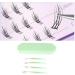 DIY Eyelash Applicator Tool Set | Stainless Steel Tweezers & Scissors for Eyelash Extensions | Green Lash Cluster Tweezers & Eyebrow Curler - Buy Online on GoSupps.com
