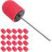 Nail Sanding Band Drill Bit Nail Art Polishing Sanding Cap Set Accessory Brown (Red) - Buy Online on GoSupps.com