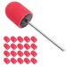 Nail Sanding Band Drill Bit Nail Art Polishing Sanding Cap Set Accessory Brown (Red)