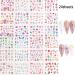 Flower Nail Stickers Water Transfer Decals - 24 Sheets for Women, Girls, Kids | Butterfly, Rose, Leaf Design | Nail Art Supplies for Manicure | Spring Summer DIY Decor - Buy Online on GoSupps.com