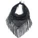 Oralgo's Beautiful Black Square Hair Scarf with Rhinestones - Elegant Turban & Headgear for Women Perfect for Hen Parties & Special Occasions - Buy Online on GoSupps.com