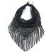 Oralgo's beautiful hair scarf turbane women headgear hen party decoration rhinestones square scarf black