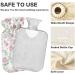 Buy ZZXXB Pink Rose Pattern Heat Bottle 1L PVC Hot Water Bottle with Fleece Cover for Neck & Shoulder Pain Relief | Effective Heat Therapy - Buy Online on GoSupps.com
