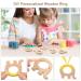 Rosewinec 6-Piece Wooden Baby Bite Ring Set | Handmade DIY Jewelry & Craft | Safe Wooden Figures for Baby's Early Development - Buy Online on GoSupps.com