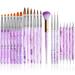 Kalolary 22pcs UV Gel Nail Art Brush Set Acrylic Nail Art Dust Brush Nail Art Dotting Pen Nail Painting Brush Pen Nail Art Tips Builder Brush Gel Nail Painting Tools for DIY Nail Art Designs
