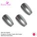 Bling Art Silver Metallic Ballerina Coffin False Nails - 24 Long Artificial Tips with Glue | International Shipping Available - Buy Online on GoSupps.com