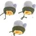 Cute Cartoon Kids Knitted Winter Gloves with Rope - Thick Plush Fleece Lined Hand Warmer for Boys and Girls - Buy Online on GoSupps.com