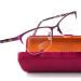 Missfive 1.0x Bifocal Reading Glasses for Women Blue Light Blocking & Metal Spring Hinge Far and Near Dual-use Readers with A Hard Case Trendy Ladies Bifocals Eyeglasses