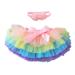YONKINY Tutu Skirt Newborn Baby Photography Prop Headband Hairband Set Princess Tulle Skirt for Birthday Photography 12 Months Bunt