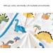 Chilsuessy Baby Winter Sleeping Bag | 3.5 Tog Organic Cotton | Forest Dinosaur | 6-18 Months - Buy Online on GoSupps.com