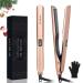 Hair Straighteners for Women 2 in 1 Hair Straightener and Curler Ceramic Plates Flat Iron with Adjustable Temperature LCD Display Straightening Styling Tool for Long Short Thick Hair (Rose Gold) Hair Straightener Rose Gold