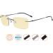 CessBlu Blue Light Blocking Glasses for Men - Anti Glare UV Eyeglasses Rimless Design Comfortable Flexible Fit - Perfect for Reading & Computer Use - Buy Online on GoSupps.com