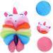 Minkissy Unicorn Shower Loofah for Kids | Bath Ball & Travel Case | Soft Scrubber & Baby Sponge | Pink Rubbing Shower Tools - Buy Online on GoSupps.com