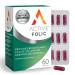 ACTIVEIRON Active Folic 400mcg L-Methylfolate Folic Acid Supplement Highly Absorbed Vegan Supports Pregnancy Energy Tiredness & Fatigue Reduction 60 Capsules (2-Month Supply)