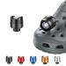 Aveland Headlights for Crocs 2pcs, Lights Flashlights Attachment for Crocs, Charm Accessories for Kids Boys Adults Men Women Crocs Shoes, Clip on Clog Headlights Lights Flashlights for Crock Shoe Black
