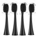 Toothbrush Replacement Heads Compatible with Burst Sonic Electric Toothbrush - Soft Bristles Brush Heads for Deep Cleaning and Teeth Whitening Black