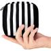 GIAPB Period Bag - Sanitary Napkin Storage & Makeup Pouch, Black & White Stripe Design - Buy Online on GoSupps.com