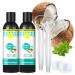 2PC Natural Mouthwash with Coconut Oil Whitening Pulling Oil coconut oil mouthwash natural organic coconut oil coconut tooth oil tooth whitening and healthier gums and teeth