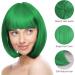 AOMIG Short Bob Wig for Women 4 Pack Short Green Bob Wigs Set with Sunglass and Wig Cap Neon Fancy Dress Accessory Cosplay Wig with Bangs Synthetic Straight Wig for Daily Halloween Party Cosplay - Buy Online on GoSupps.com