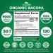 Zazzee USDA Organic Bacopa 30:1 Extract 9000 mg Strength Standardized to 50% Bacosides 120 Vegan Capsules 30X Potency Cognitive and Memory Support Non-GMO All-Natural Made in The USA - Buy Online on GoSupps.com