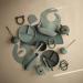 Mushie Silicone Pacifier Box - Safe Storage Holder Case for Babies & Toddlers | High-Quality Baby Accessories in Cambridge Blue - Buy Online on GoSupps.com