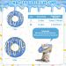 Halinuia Donut Halskrause Cat Collar | Adjustable Soft Anti-Bite Protective Collar for Kittens & Puppies - Post-Surgery & Injury Recovery (Blue M) - Buy Online on GoSupps.com