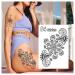 Cerlaza Temporary Tattoos for Women Adults  66 Sheets Henna Fake Semi Permanent Flower Tattoos  Tatuajes Temporales Leg Makeup Waterproof Long Lasting Realistic Sexy Tattoo Stickers