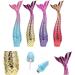 4pcs Mermaid Lip Gloss Tube Clear Mascara for Eyelashes Lip Balms Bottle Creative Lipstick Bottle As Shown 4 - Buy Online on GoSupps.com