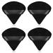 Pimoys 4 Pieces Powder Puff Face Makeup Sponge Triangle Powder Puff for Loose Powder Body Powder, Cosmetic Foundation Sponge Velour Setting Powder Puff Wet Dry Beauty Makeup Tool, Black