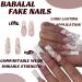 Buy BABALAL Coffin Press on Nails - Long White French Tip Gel Nails with Rhinestone Flower | Ballerina Stick on Nails for Women & Girls | NK702white - Fast International Shipping - Buy Online on GoSupps.com