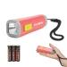 Everbrite Mini LED flashlight with cord colored small coral red plastic 1 W with 3 AAA batteries for camping birthday present